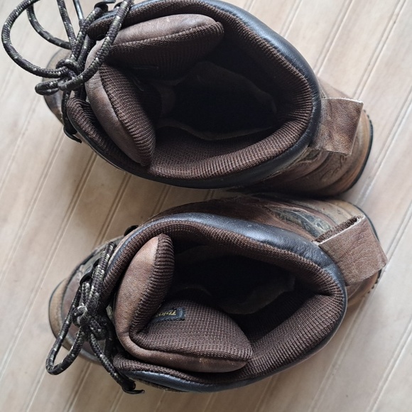 Cabela’s Thinsulate Ultra Heavy Duty Hunting Camo Leather High Top Boots - Picture 5 of 12